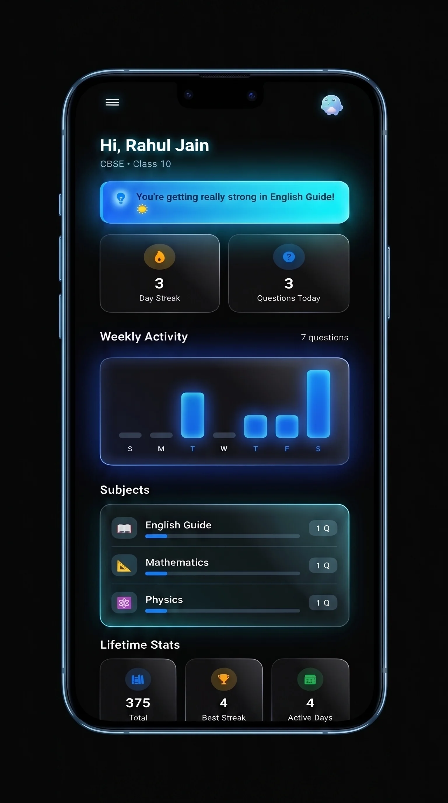 Parent Dashboard Mobile